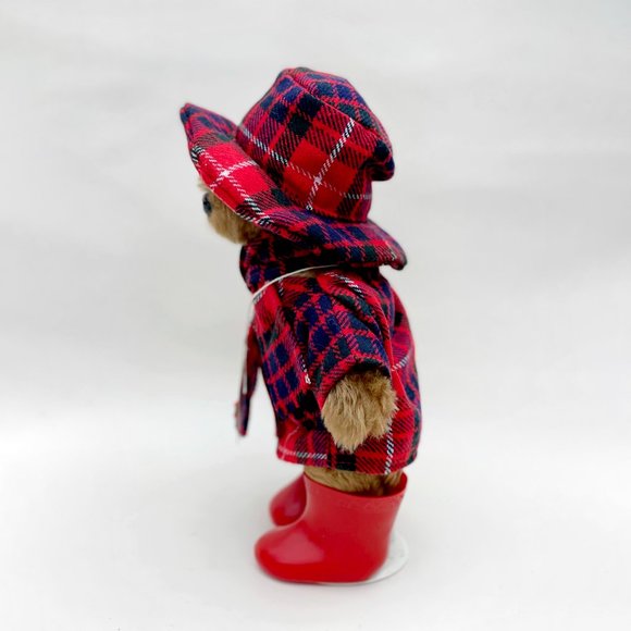 80s Handmade 12" Wellie Bear Gang Wilber the Big Game Hunter Scottish Teddy Bear - Picture 1 of 10